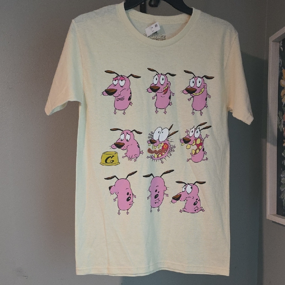 Courage the Cowardly Dog Cartoon Graphic Tee NWT Size Small